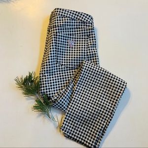 GUESS Black and White Checked Jeans🖤🤍